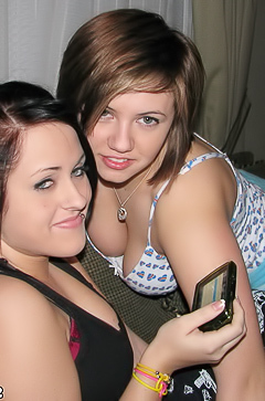 Big Breasted Girls Hanging Out Drinking Together